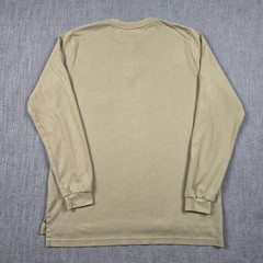 Tyndale FR Shirt Mens L Henley Beige Flame Resistant Workwear USA CAT 2 Pocket