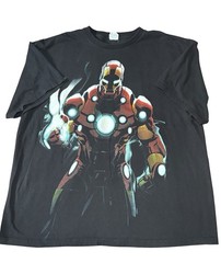 Vintage Marvel Iron Man Black Shirt Delta Pro Weight Y2K Size 2XL