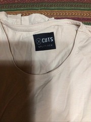 Cuts Clothing Short Sleeve Crew Neck Split Hem T-Shirt XL Free Ship