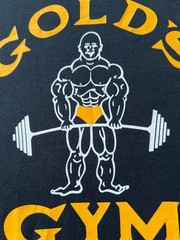 Golds Gym Bodybuilding Workout Sport Black T-shirt Sz M