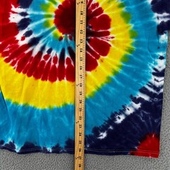 FREEZE Brand Tie Dye T-Shirt Adult Large Multi-Color Spiral Swirl Boho Grunge