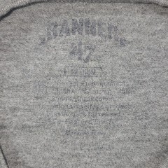’47 Brand Chicago Cubs T-Shirt Mens XL Gray Good Raw Edge Applique Logo Tee