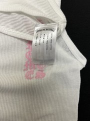 Chrome Hearts T Bar Rib Tank White Pink Size L