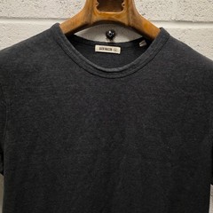 Buck Mason Yuma Hemp Cotton T-Shirt Mens M Straight Hem Tee Black L 21×28