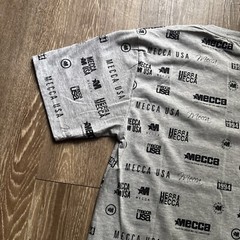 MECCA USA LOGO AOP All Over Print T Shirt Y2K Hip Hop Mens L NWOT Urban Wear