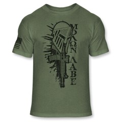 Molon Labe Spartan Helmet and Rifle Shirt – Athletic Blend T-Shirt – A209