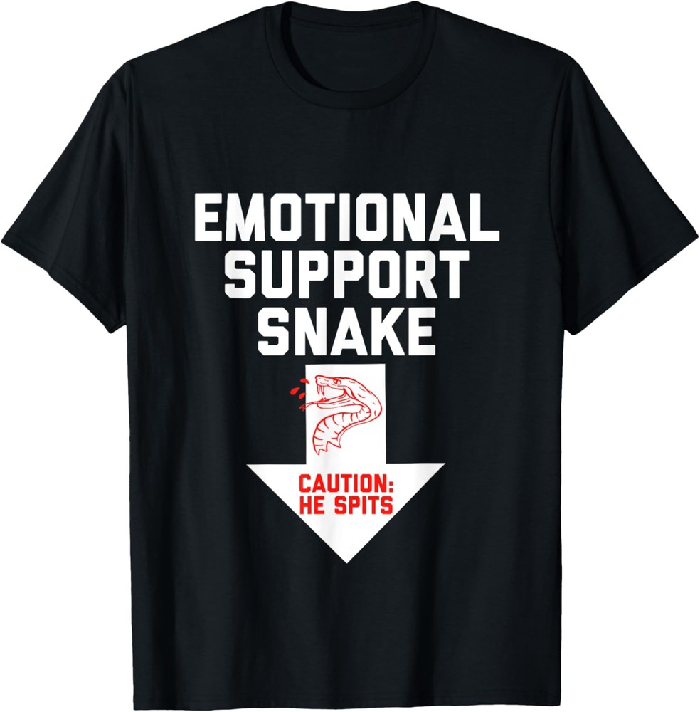 Crude Humor Inappropriate Emotional Support Snake Halloween T-Shirt