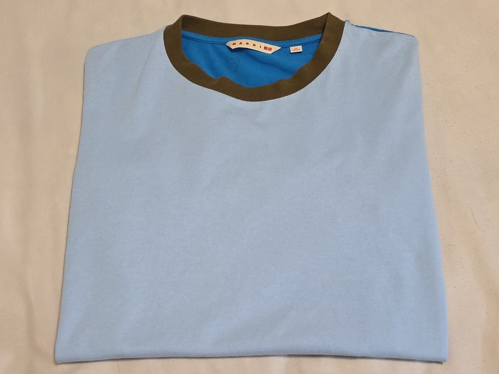 Marni x Uniqlo ColorBlock Two Tone Short Sleeve Boxy Tshirt SZ XS