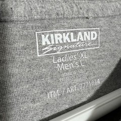 NEW Costco Kirkland Signature Gray Black White Short Sleeve T-Shirt Mens Large