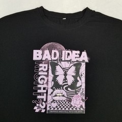 District Bad Idea Right Butterfly Graphic Short Sleeve T-Shirt Men’s 2XL Black