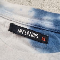 Imperious Shirt Mens XL Blue Tie Dye Angel Graphic Rhinestone Tee Cotton