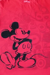 Disney Mickey Mouse Red Screen-Printed Adult Men’s T-Shirt Size XL