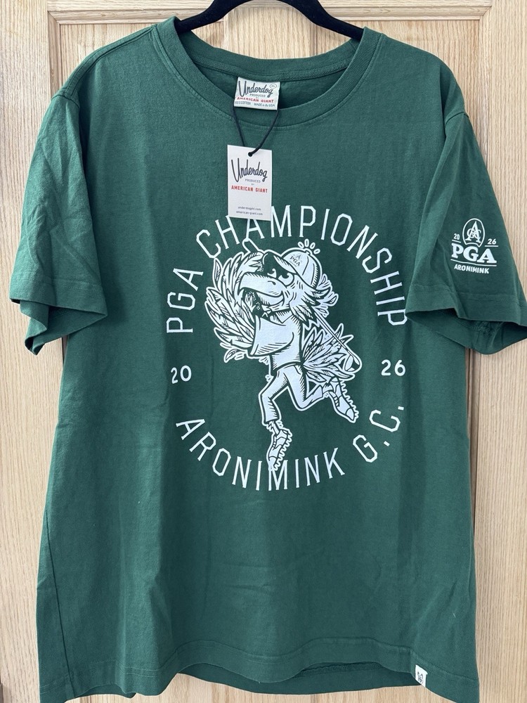 RARE Underdog 2026 PGA Championship Philly Eagles Mascot shirt Aronimink SZ L