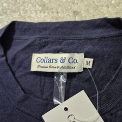 Collars & Co Cotton Silk T Shirt Mens Medium Blue Comfort Knit Luxury Beachy New