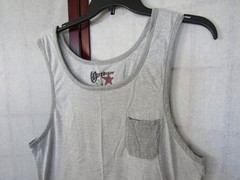 Overdrive Gray Pocket Tank Tee Cotton/Poly Blend T-Shirt Men’s Size XL