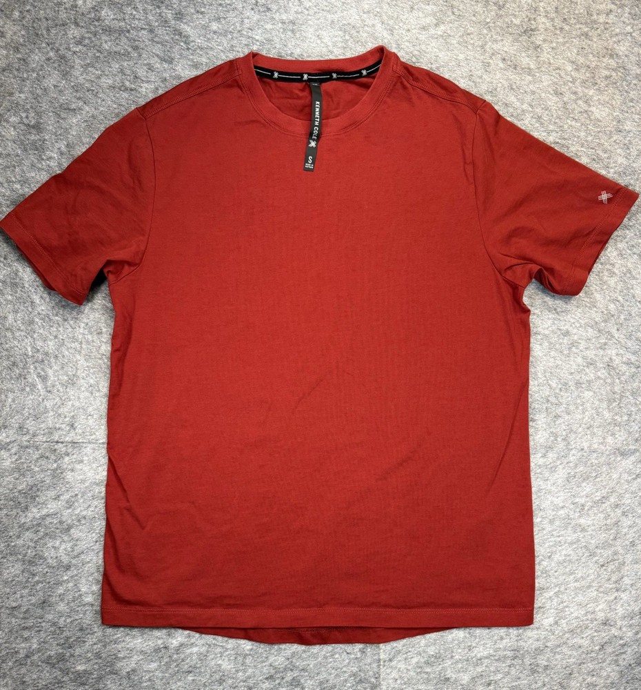 Kenneth Cole Men’s Red Crew Neck T-Shirt Size Small Stretch Cotton Tee