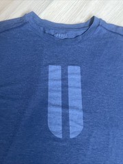 No Bull Shirt Mens Large Logo Crewneck Tee Athletic Stretch Blue