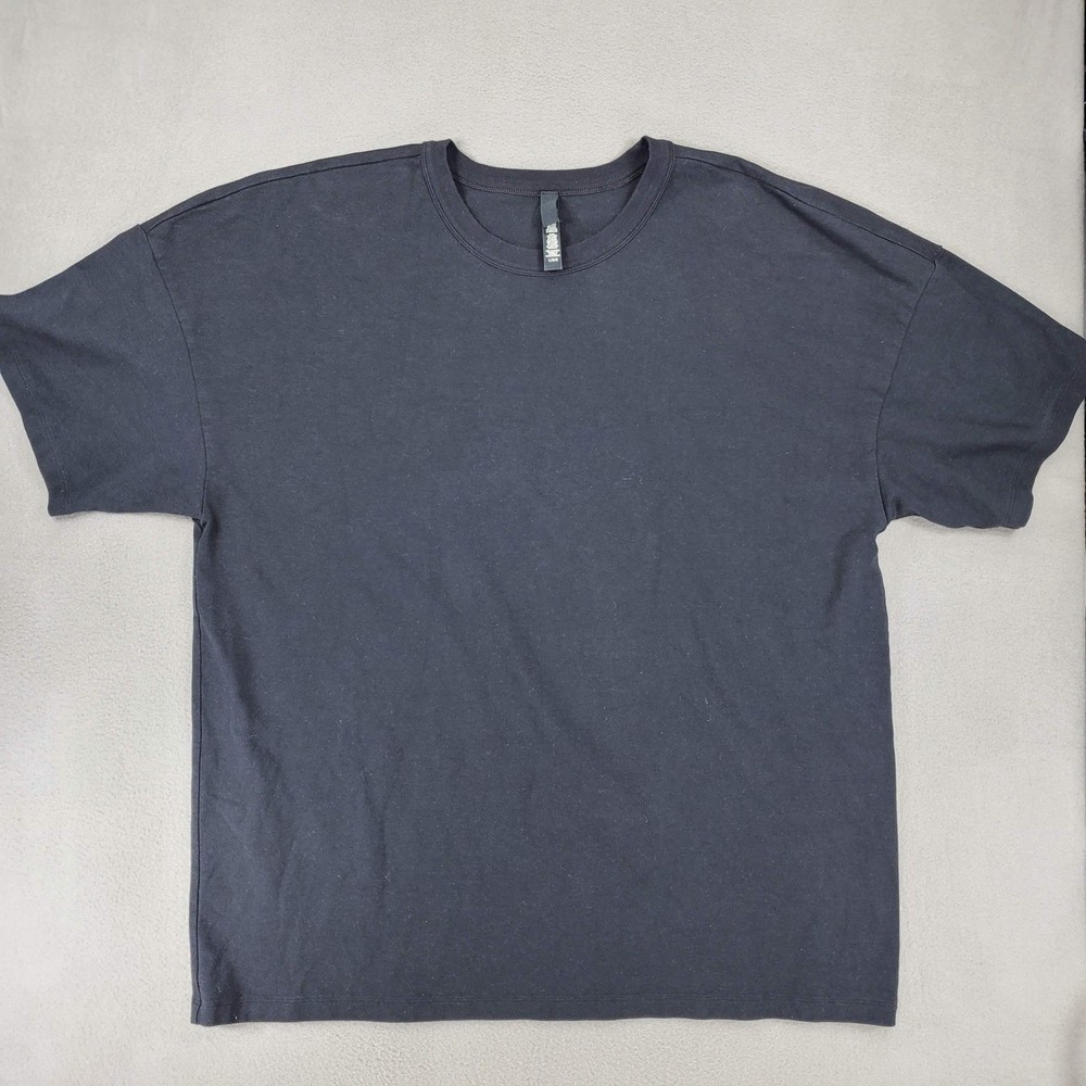 Skims T-Shirt Mens L Black Short Sleeve Relaxed Crew Neck Cotton Rayon Blend