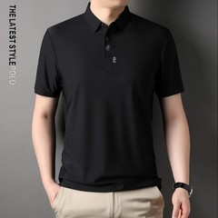 Premium Men’s Ice Silk Polo Shirt Short Sleeve Summer Casual Business T-Shirt