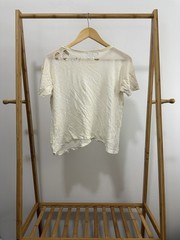 VTG 50s Zombie Super Thrashed Distressed Worn Boxy Cropped Soft Thin T-Shirt M