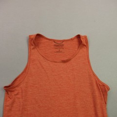 Patagonia Shirt Mens Small Sleeveless Crew Neck Workout Lightweight Orange