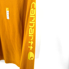 NEW Carhartt K231 Loose-Fit Heavyweight Logo Graphic T-Shirt Men’s Large Yellow