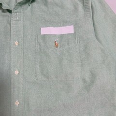 Ralph Lauren BLAKE Cotton Button-Down Shirt S Light Green For 14Y+ Japan