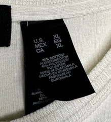 Claiborne PR-Essentials MERU Cream Men’s Short Sleeve Ribbed Crew Neck Shirt XL