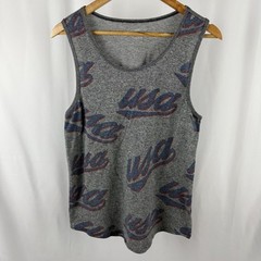 Carbon Men’s Size Medium Grey USA Tank Top