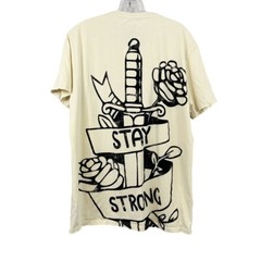 Valabasas Tattoo Shop Stay Strong Snake Studded Crewneck Tee Y2K AOP Size Medium