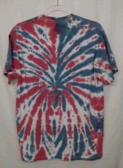 New Tie Dye Men’s T-Shirt Blue Red Adult Medium Multicolor Summer Spider