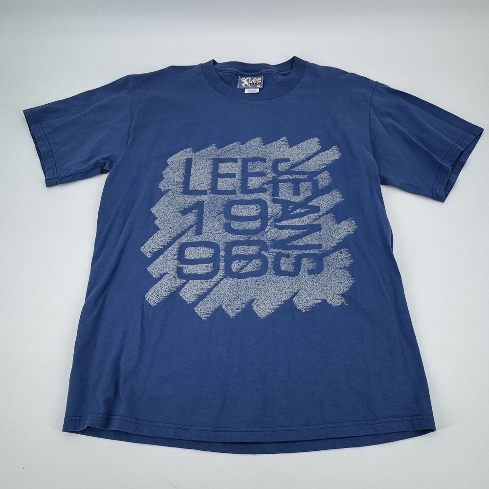 Vintage Lee Sport Tag Blue White Lee 1996 Jeans Tee Shirt