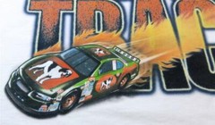 Big Dogs T Shirt Burn Up Track Race Car Flames L XL 2X 3X 4X 5X White Cotton New