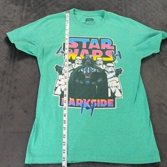Star Wars Shirt Darth Vader Darkside Green Colorful Short Sleeve Adult Small