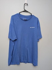 E1 Columbia Men XXL L Shirt Blue Outdoor Hiking Mountain Sportswear