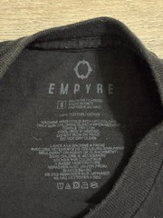 Empyre Spellout Logo Flames Fire Black Shirt Y2K Skater Streetwear – Men’s Small
