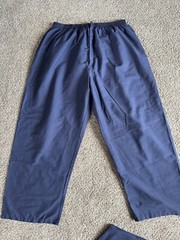 4XL Scrub Set Plus Size Navy Blue Medical Uniform V-Neck Straight Leg Mens 4X