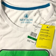 Body Glove 80s Retro Throwback Mens T-Shirt size Large Neon Geo Logo Beach NWT