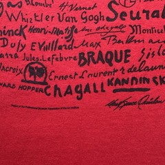 Vintage 90s Art of Chicago Museum Tee Van Gogh Degas Seurat Picasso Rembrandt