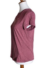Puma Women’s Pink Heather Logo Graphic T-Shirt Short Sleeve Athletic Tee Size M