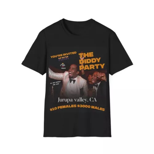 Diddy Party Invitation Puff Daddy P Diddy The Diddler Party Time T-shirt.webp
