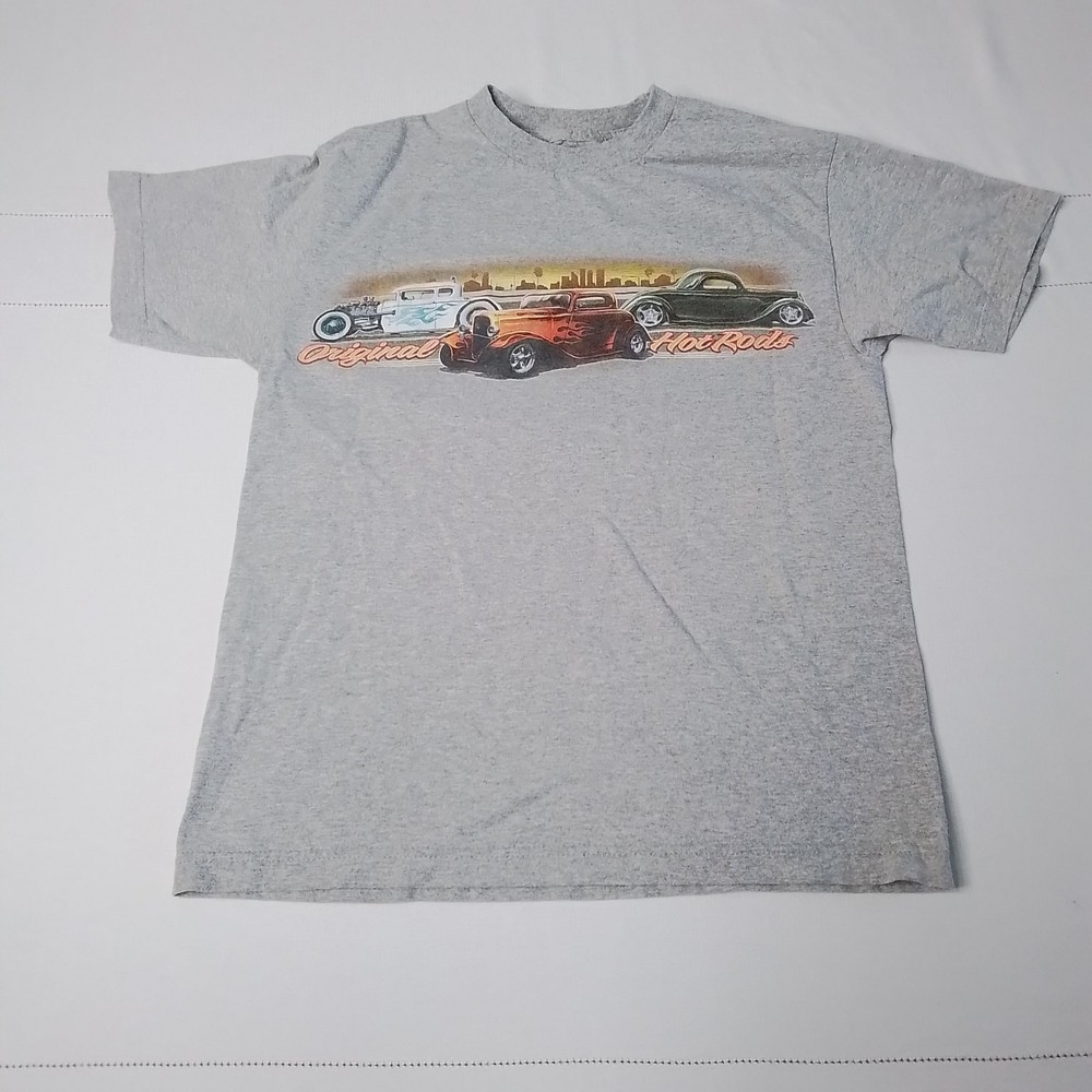 ​Modern VTG Out of Bounds Graphic Tee Medium Gray Original Hot Rods Classic Car