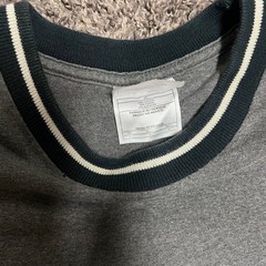 1990’s Vintage Nike Striped Ringer T Shirt Size Large Grey Navy