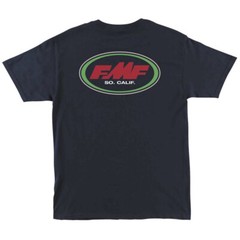 FMF Men’s Original Casual MX Tee T-Shirt Navy Blue with Classic Logo Size Medium