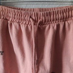 Playboy Pink Fleece Sweat Shorts Drawstring Elastic Waist Logo Womens L