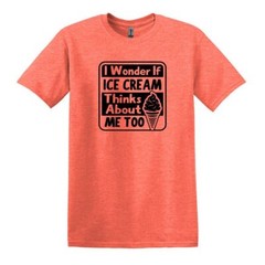 I wonder if Ice Cream thinks about me too – Adult Unisex Soft T-shirt