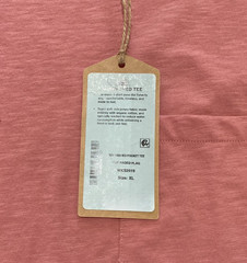 Faherty Sunwashed Short Sleeve T Mens XL Pink Organic Cotton Pocket Shirt
