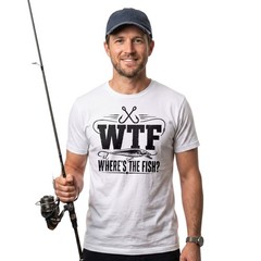 WTF Where’s The Fish Fishing Fisherman Angler Carp Fish Lover Dad Gift T-Shirt