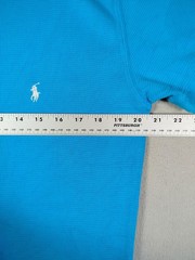 Polo Ralph Lauren Shirt Mens Medium Blue Waffle Knit Pony Logo Preppy Minimalist