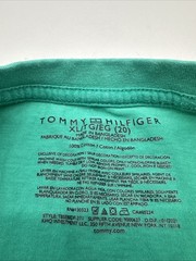 Tommy Hilfiger T-Shirt youth Boy X-Large Graphic Print Logo Green..#31603